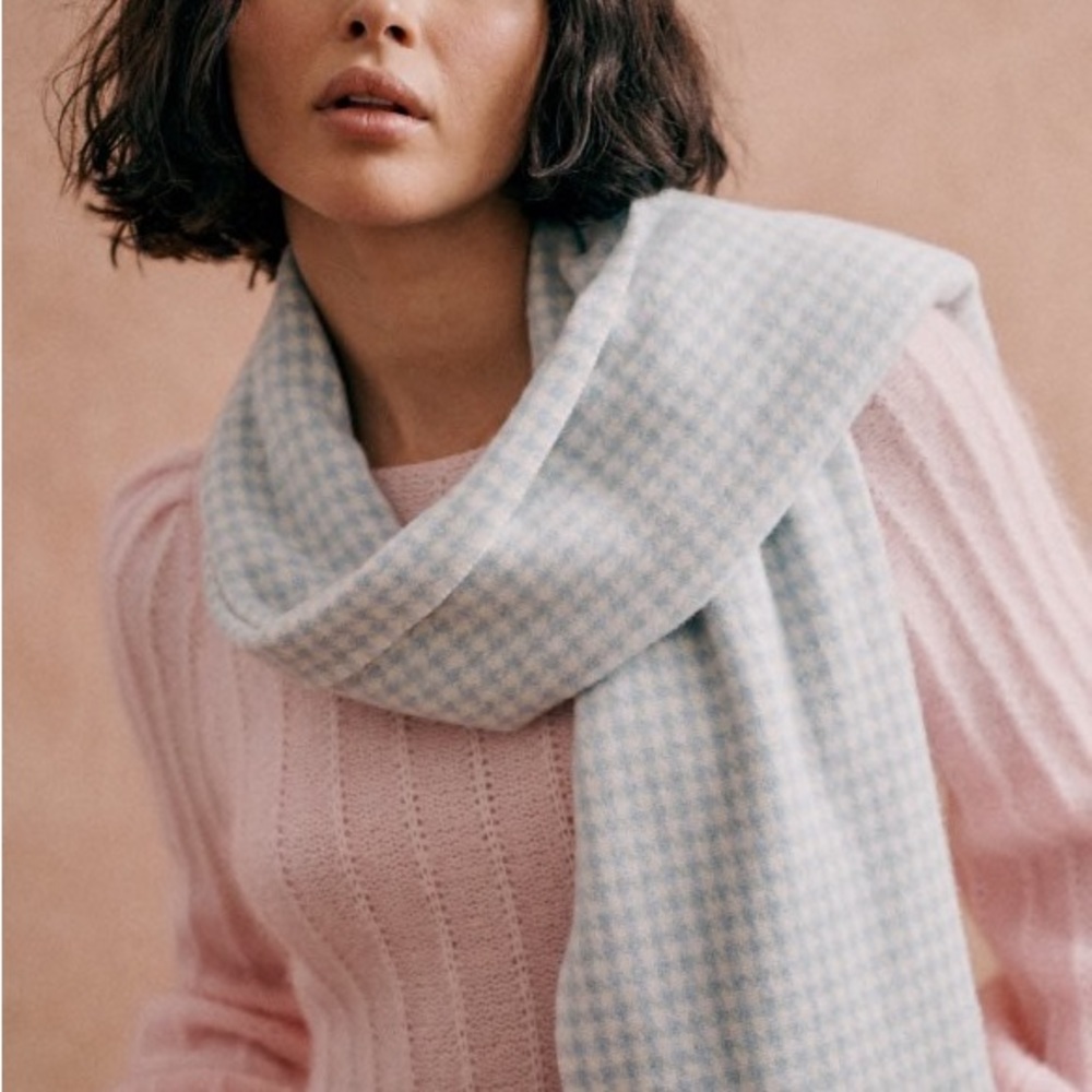 Sezane Seraphine scarf light blue